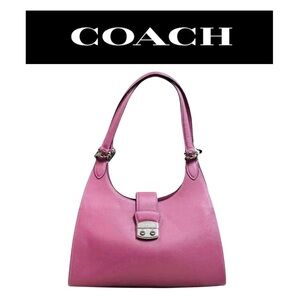 COACH - Avery Pink Crossgrain Leather Shoulder Bag, F37606. EUC